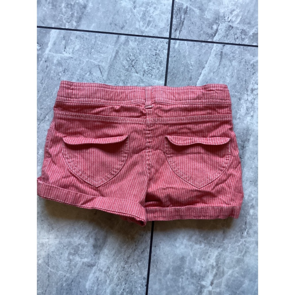Mini Boden Girls Red White Pinstripe Heart Pocket Shorts Size 9Y 32467 - Picture 3 of 6